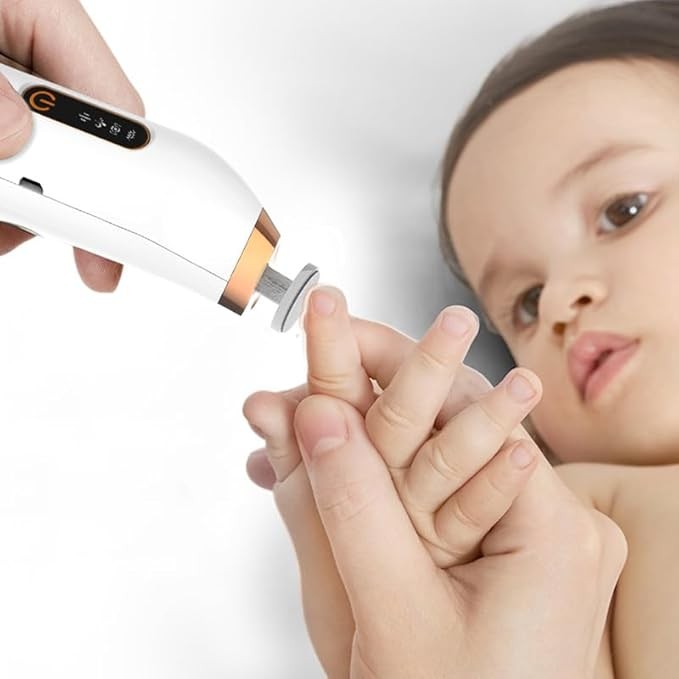 A Corta&uacute;&ntilde;as para beb&eacute;, Taladro El&eacute;ctrico para Lima de U&ntilde;as para beb&eacute;, Mini Molinillo El&eacute;ctrico Port&aacute;til de bajo Ruido para beb&eacute; con Luz Nocturna, Kit de Molinillo de Lima de U&ntilde;as Seguro para Reci&eacute;n. image number null