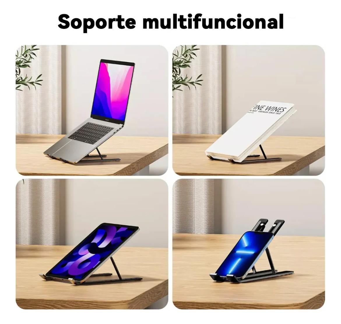 Soporte Ajustable para Laptop Port&aacute;til Plegable image number null