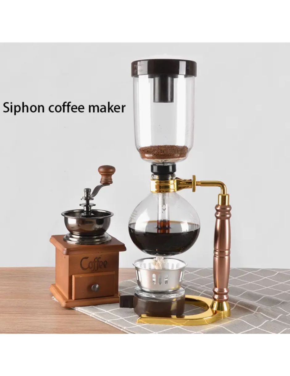 Cafetera Tetera de Sif&oacute;n Infusi&oacute;n Goteo Vidrio Gourmet Elegante 3 tz Estilo Clasico image number null