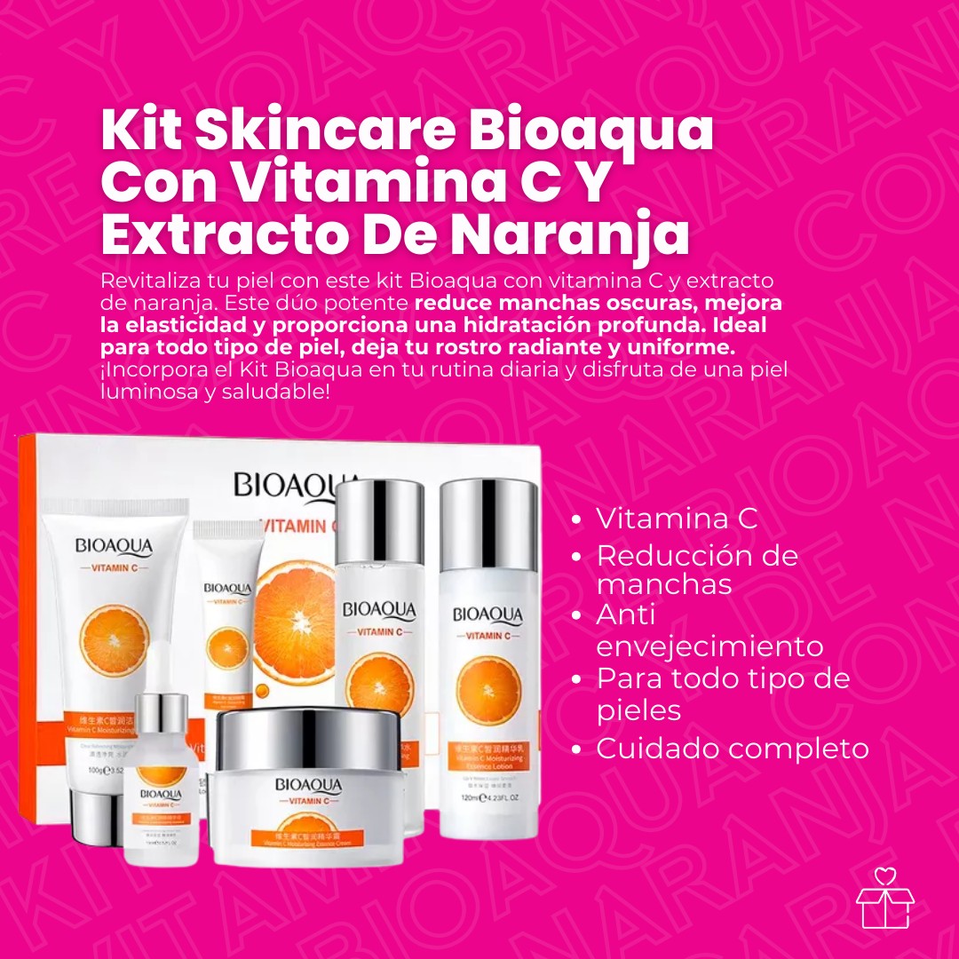 Kit Skincare Bioaqua Con Vitamina C Y Extracto De Naranja image number null