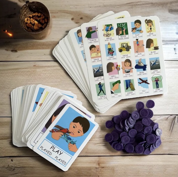 Juego De Loter&iacute;a De Verbos En Ingl&eacute;s Teach Play image number null