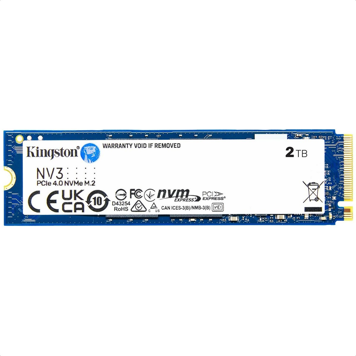 M.2 2280 SSD 2TB Kingston NV3 PCIe 4.0 NVMe SNV3S/2000G image number null