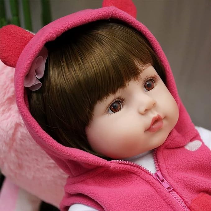 A VOICEPTT Beb&eacute; Reborn Mu&ntilde;eca Simulado Cuerpo Silicona Algod&oacute;n, Reborn Baby Silicone de Juguete 47cm. image number null