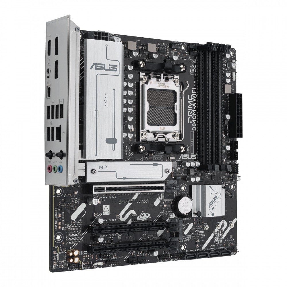 Tarjeta Madre ASUS PRIME B840M-A WIFI, Micro-ATX, Socket AM5, AMD B840, 192GB DDR5, HDMI/DP para AMD image number null