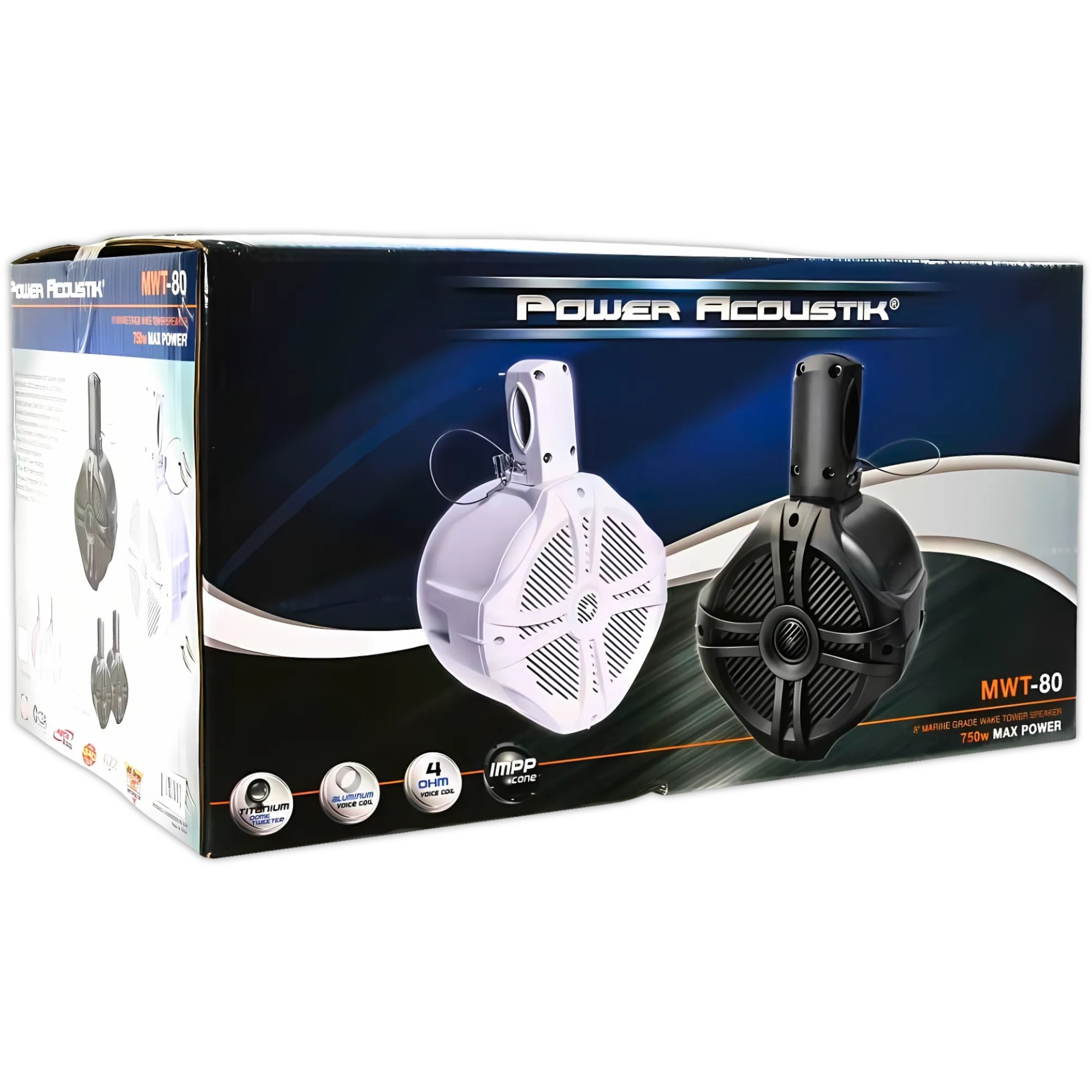 Bocinas Marinas Power Acoustik MWT-80T 8 PLG Wake Tower image number null