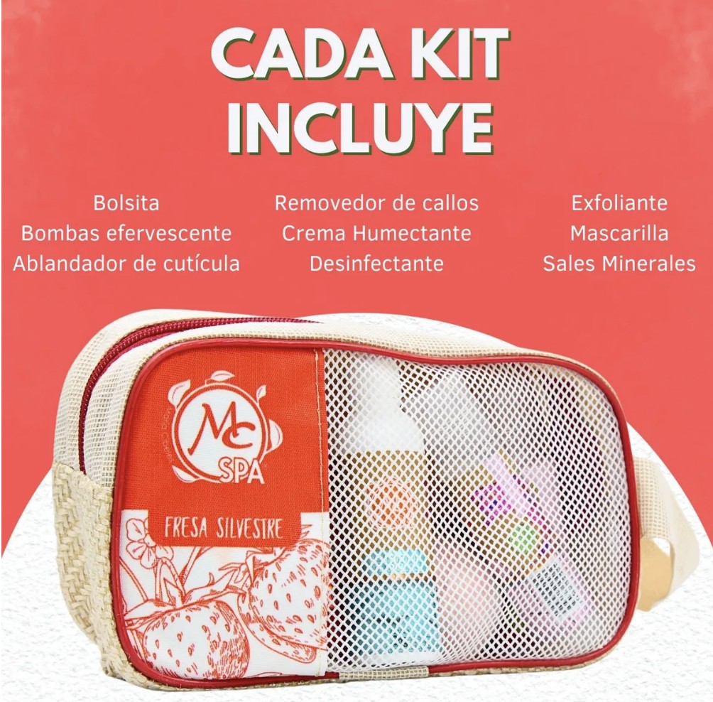 Kit Mc Spa Cuidado De Piel Manos Y Pies 9pzs + Curso Regalo FRESA SILVESTRE image number null