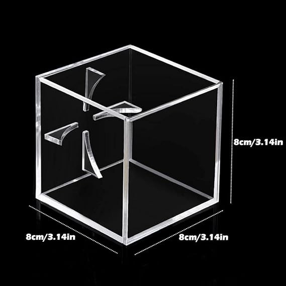 A HUSHUI Caja de b&eacute;isbol acr&iacute;lica, Vitrina de b&eacute;isbol, Caja Transparente de Pelota de Tenis de Golf para exhibici&oacute;n, Caja de Almacenamiento de Recuerdos, Soporte, protecci&oacute;n UV, a Prueba de Polvo. image number null