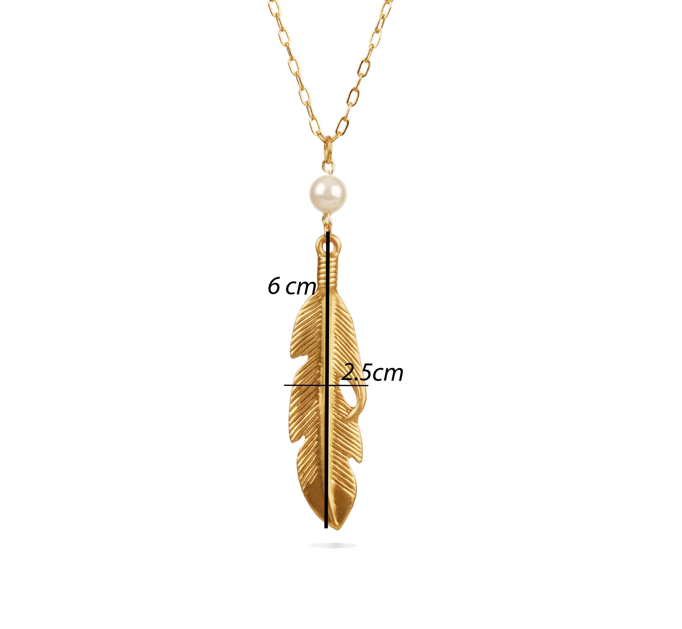 Collar dije pluma perla elegante regalo mujer VANGANIA image number null