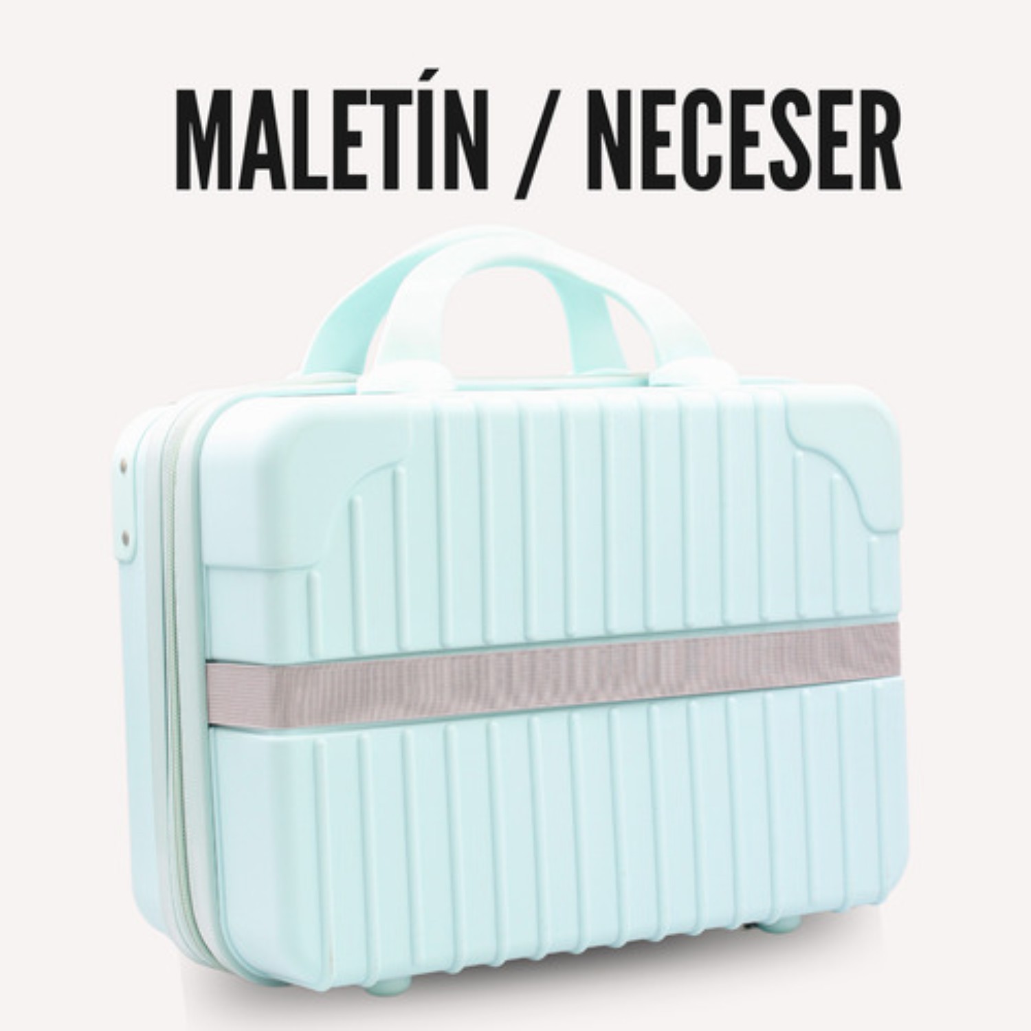 Cosmetiquera Neceser Profesional 30cm Malet&iacute;n Maquillaje Menta image number null