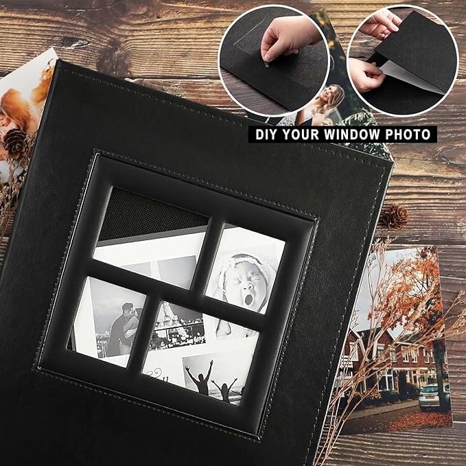 A Ywlake - &Aacute;lbum de fotos de 4 x 6 pulgadas, 500 bolsillos, capacidad extragrande, &aacute;lbumes de fotos familiares para 500 fotos horizontales y verticales, color negro. image number null
