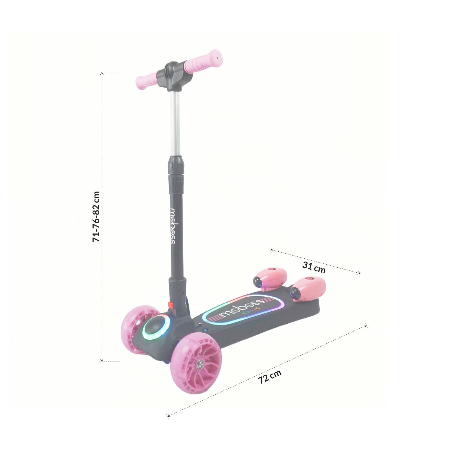 Scooter Infantil Plegable Pat&iacute;n Kick Scooter Moboss MB6 Rosa image number null