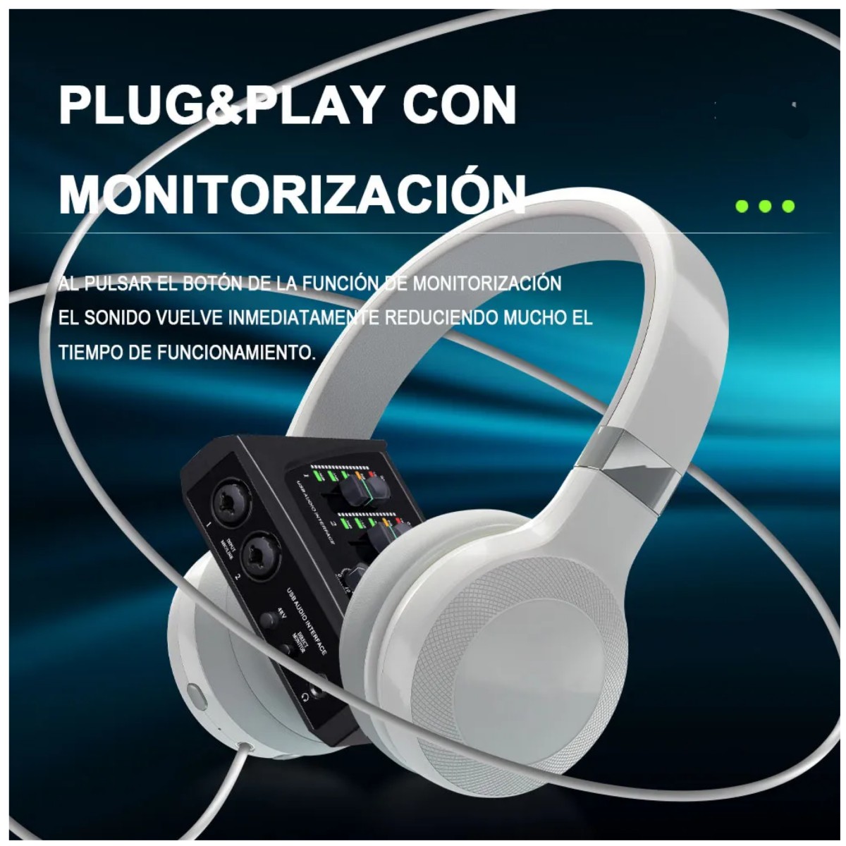 Mezclador De Sonido Usb De 22m Negro image number null