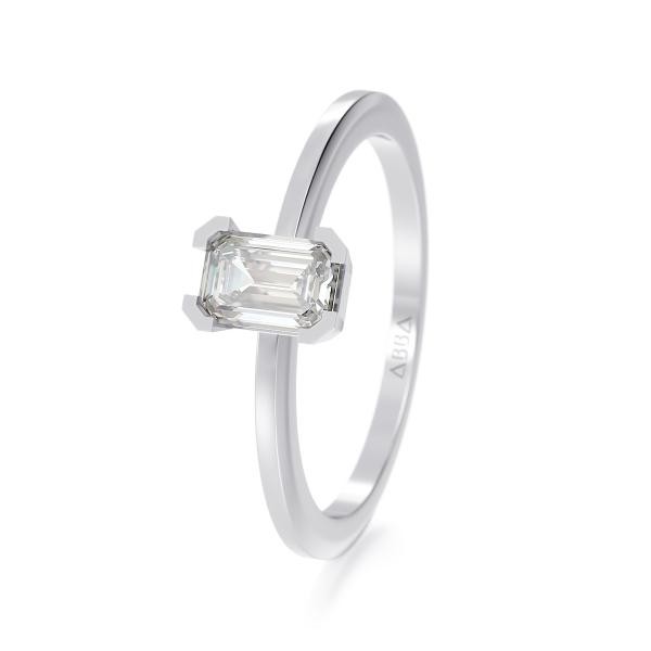 Anillo de Oro Promesa 10k Blanco Kyros Abba Joyas image number null
