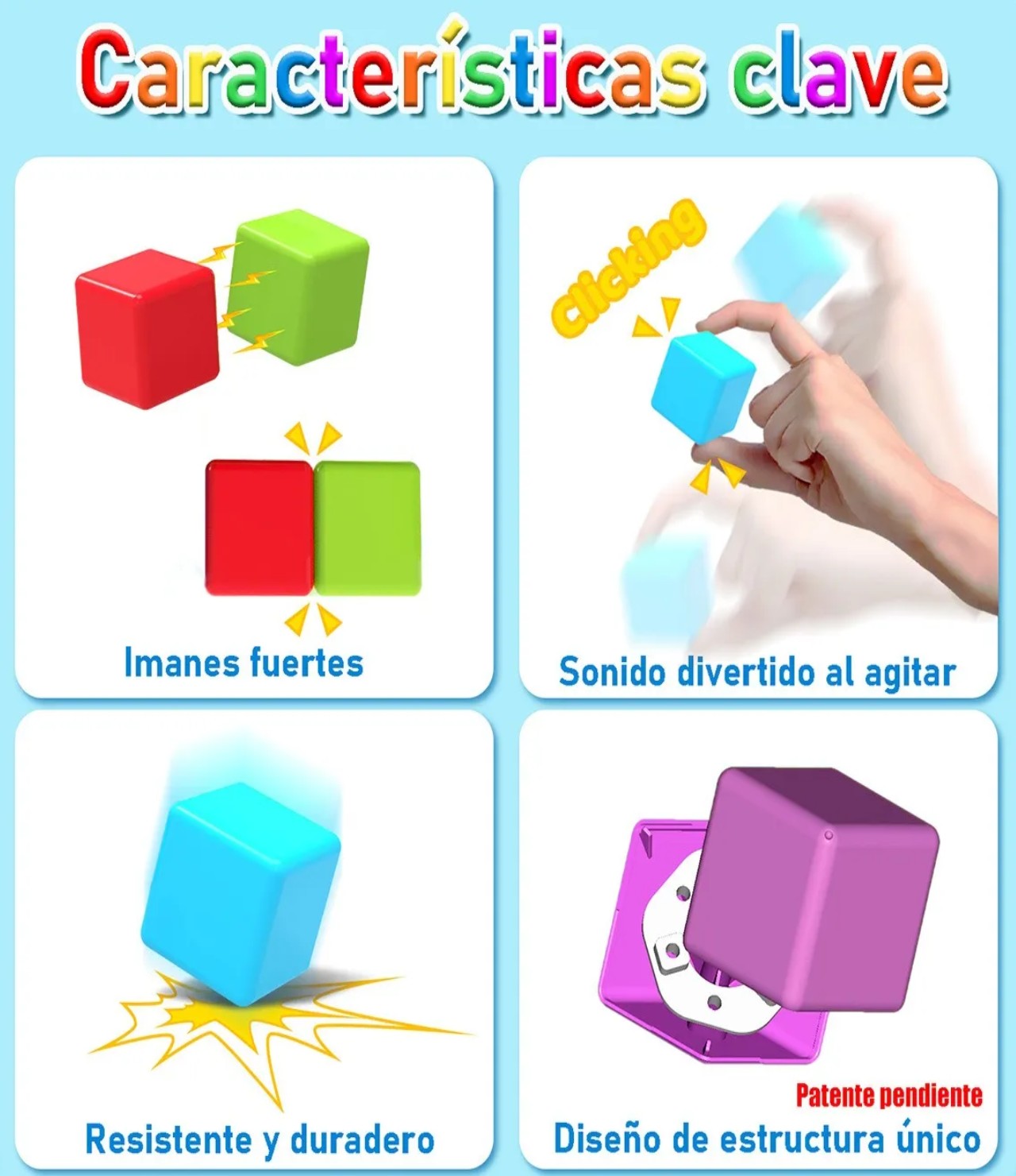 Bloques Magn&eacute;ticos 12pz Colores image number null