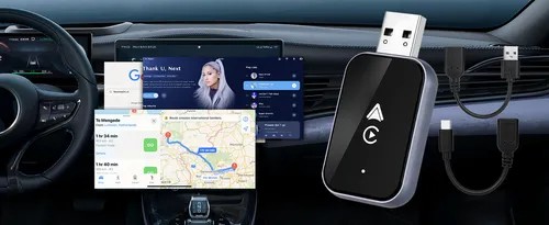 Adaptador Inalambrico CarPlay Universal para Auto Compatible con IPhone y Android Control Estable Plug and Play image number null