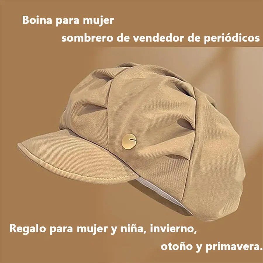 Boina De Mujer Boina Francesa Sombrero Vintage 3 Piezas image number null