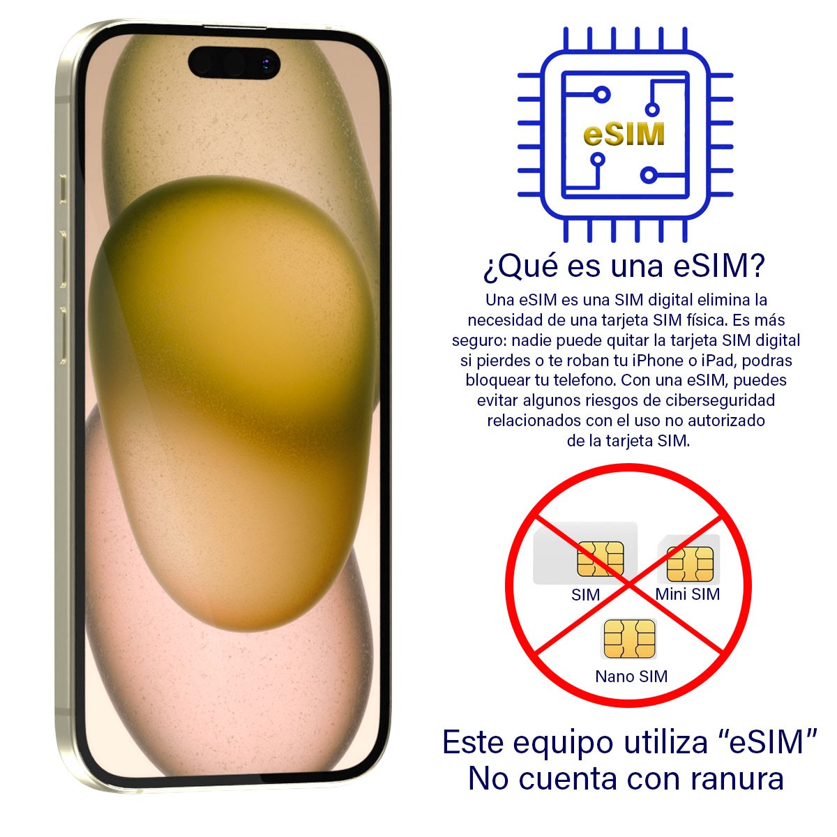 Apple iPhone 15 6.1 256 GB Amarillo Desbloqueado (Reacondicionado Garantizado) image number null