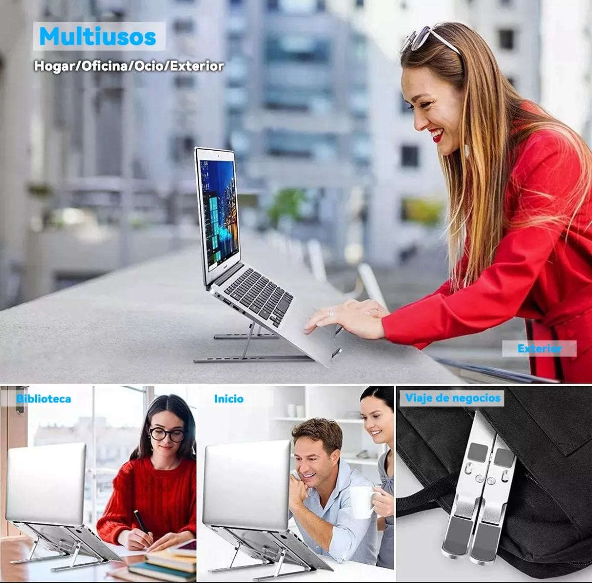 Soporte Ajustable para Laptop Port&aacute;til Plegable image number null