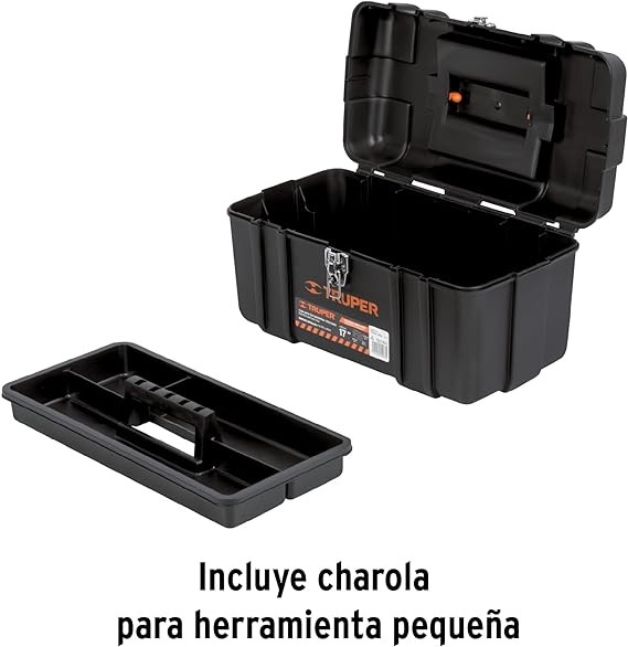 Truper CHP-17X, Caja pl&aacute;stica para herramientas, industrial, 17". image number null