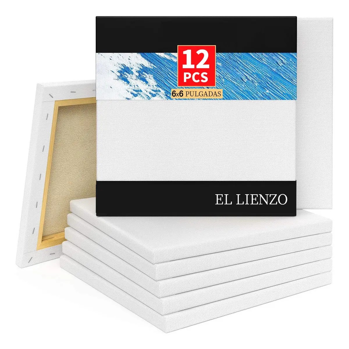 Lienzos 15x15 Cm Pintura Acr&iacute;lica &Oacute;leo 12 Piezas image number null