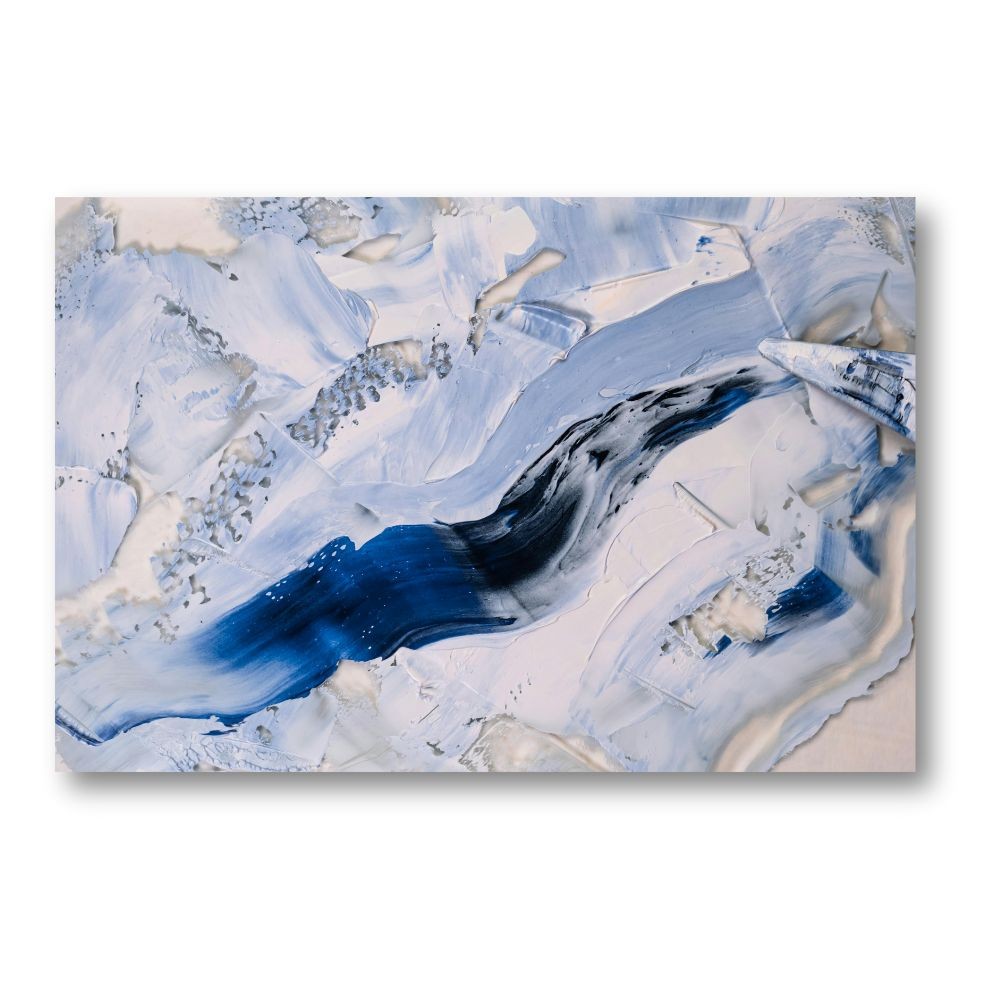 Cuadro Decorativo Abstracto Azul &Aacute;rtico 60x80cm image number null