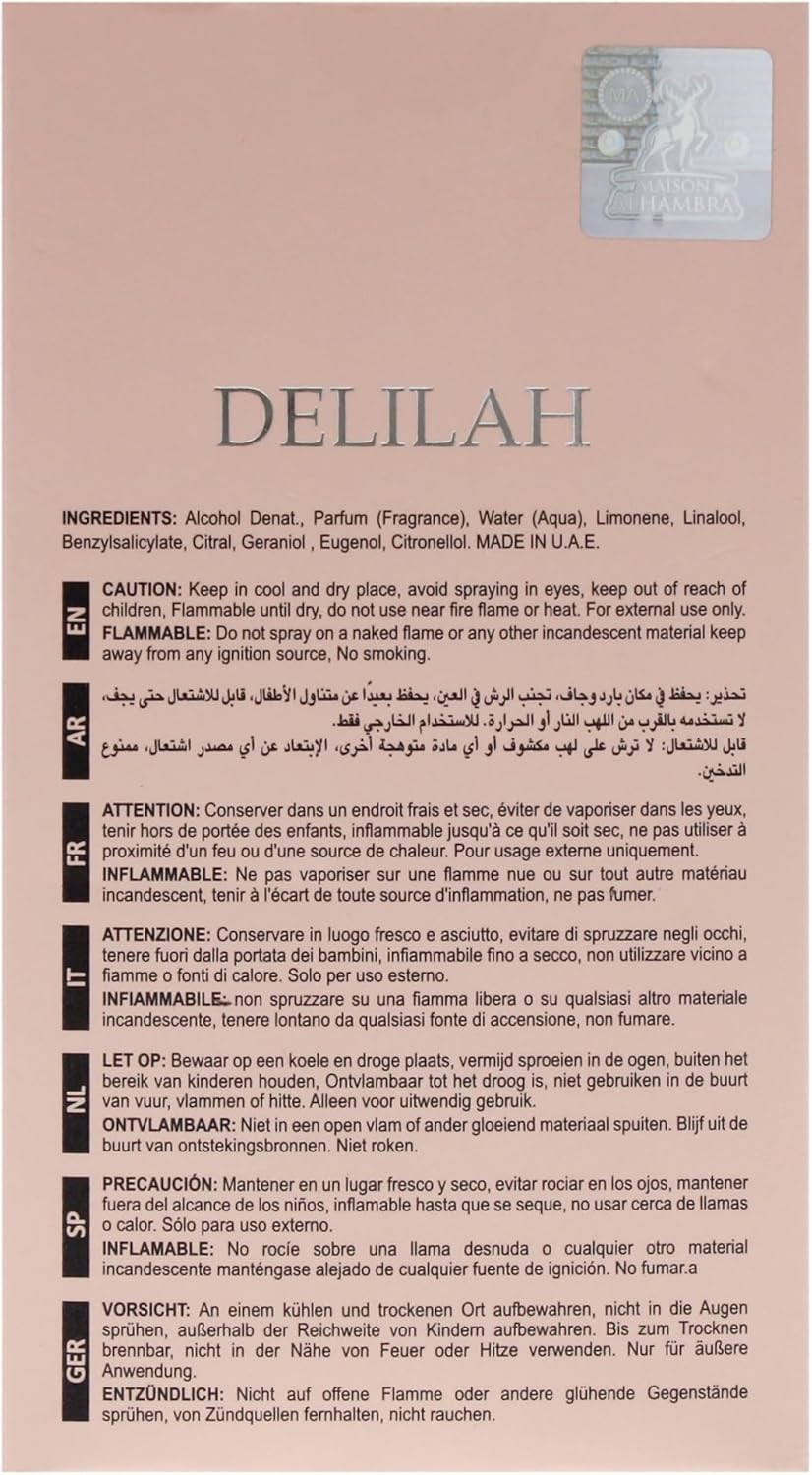 Perfume Delilah Maison Alhambra Eau De Parfum 100ml image number null