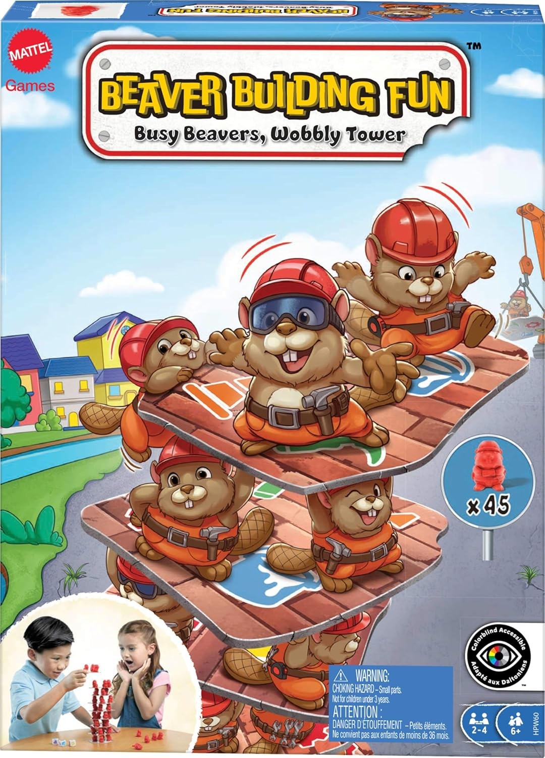 Mattel Games Juego de Mesa Castores Movedizos Ni&ntilde;os de 6 a&ntilde;os en adelante image number null