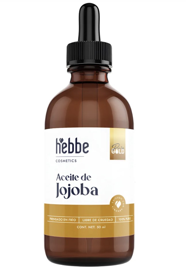 Aceite de Jojoba Puro Organico, Antiestrias Linea Aceite Capilar Y Corporal Hebbe Cosmetics 50ml image number null