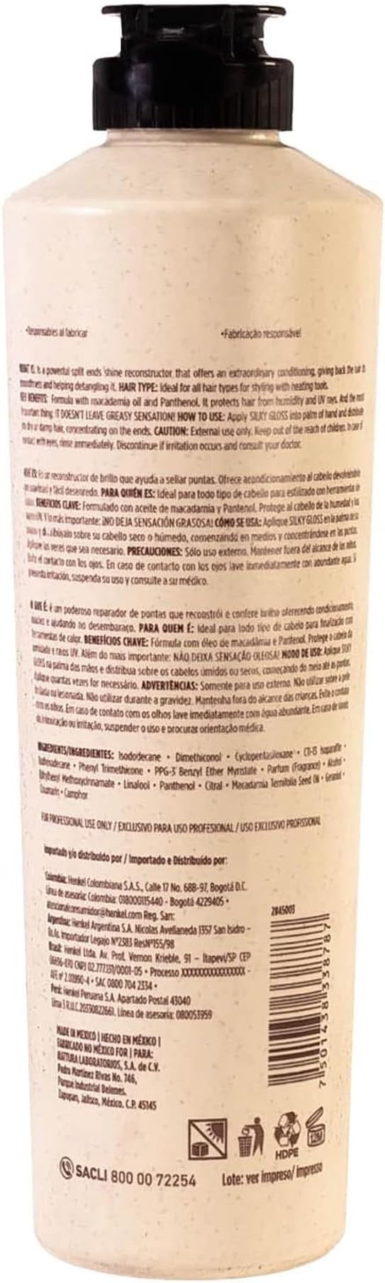 Nbc - Silky Gloss Style Tratamiento para Cabello 300 ml, S&eacute;rum Reconstructor de Brillo (Natural Beauty Care) image number null