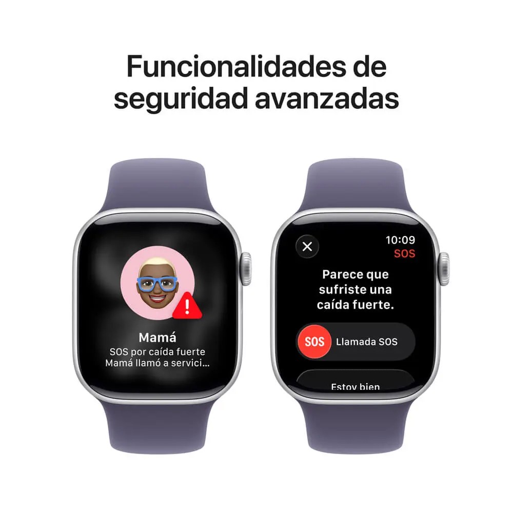 Apple Watch 11 GPS 46mm Plata + Correa Morado Niebla M/L image number null