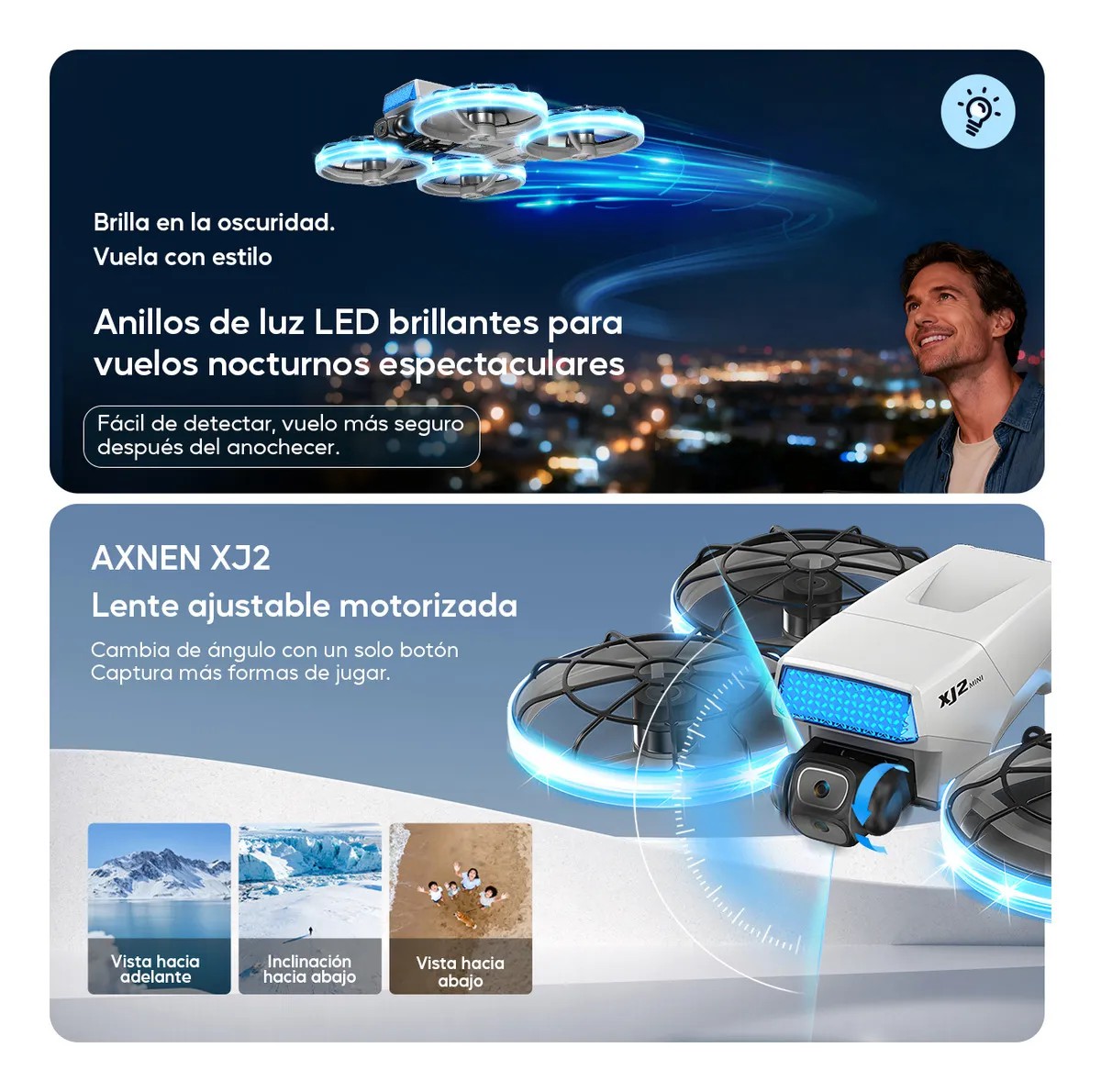 Mini Drone ZLL XJ2 Con C&aacute;mara 8K FPV, Plegable, 3 Bater&iacute;as, Motor Sin Escobillas image number null