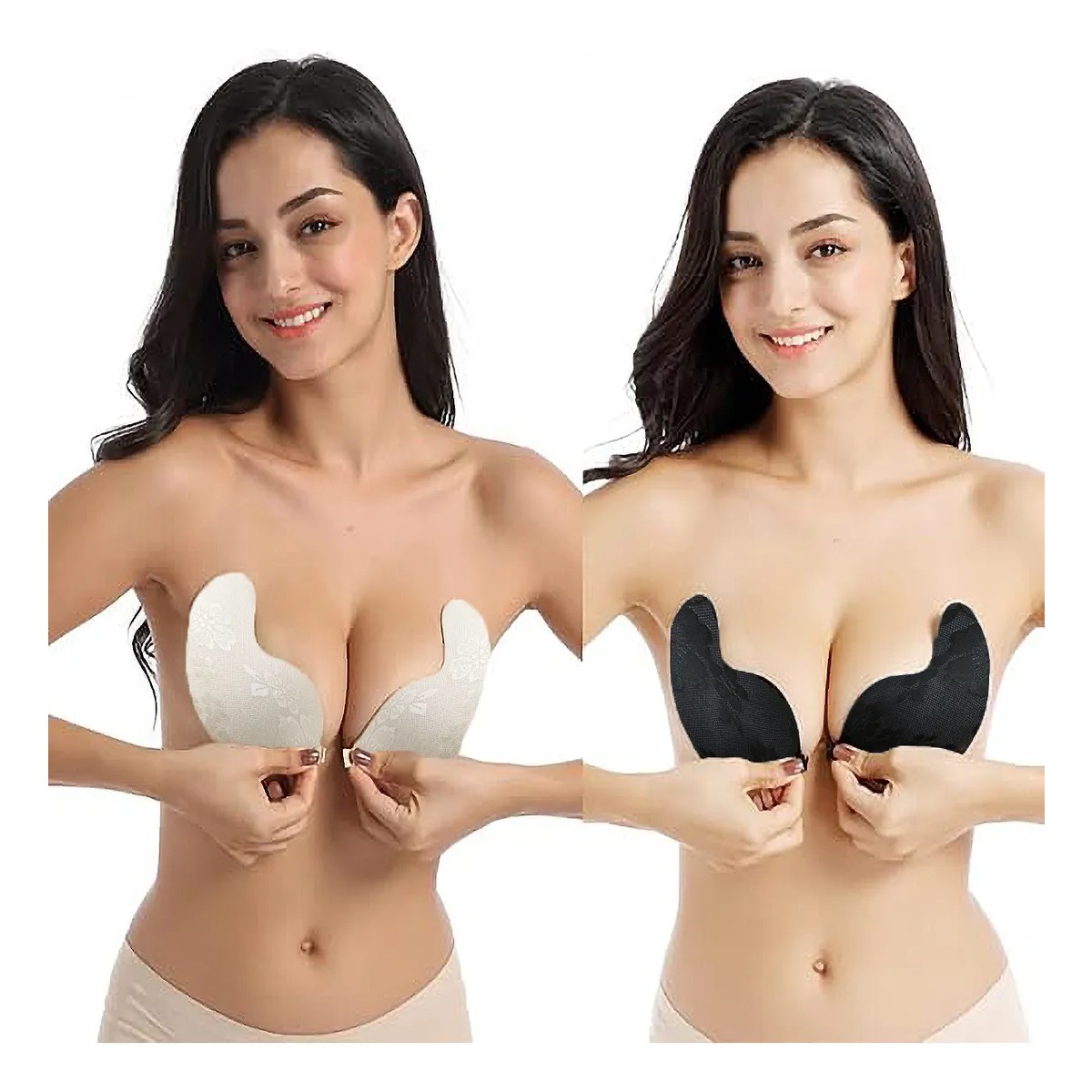 Brasier Strapless Invisible, 2 Unidades Negro y Nude B34 image number null