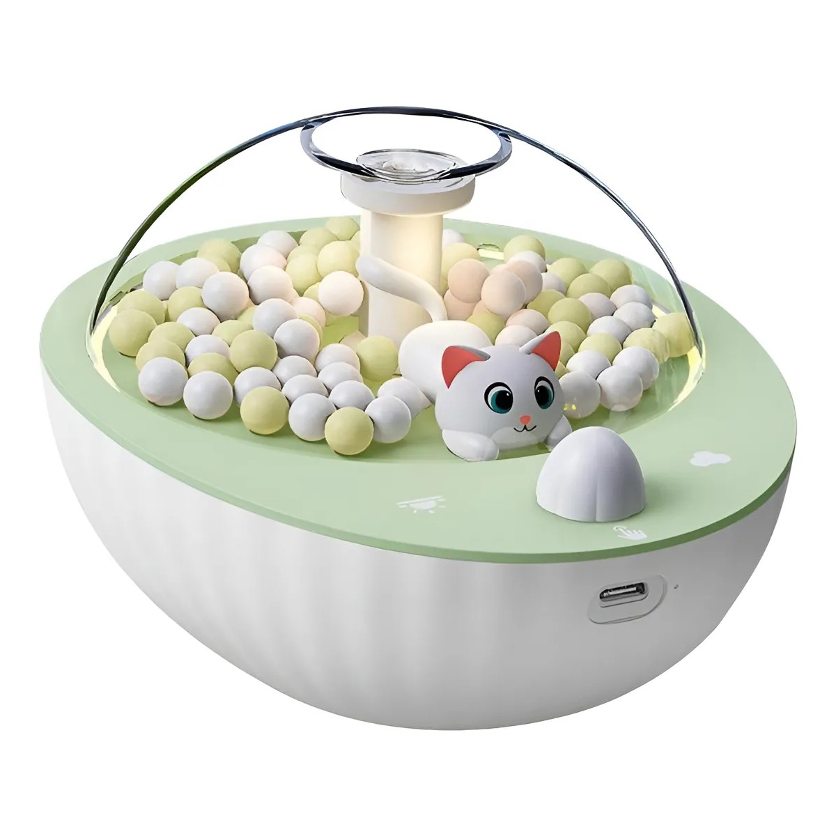 Humidificador De Aire Difusor De Aroma El&eacute;ctrico 220ml Verde Claro image number null