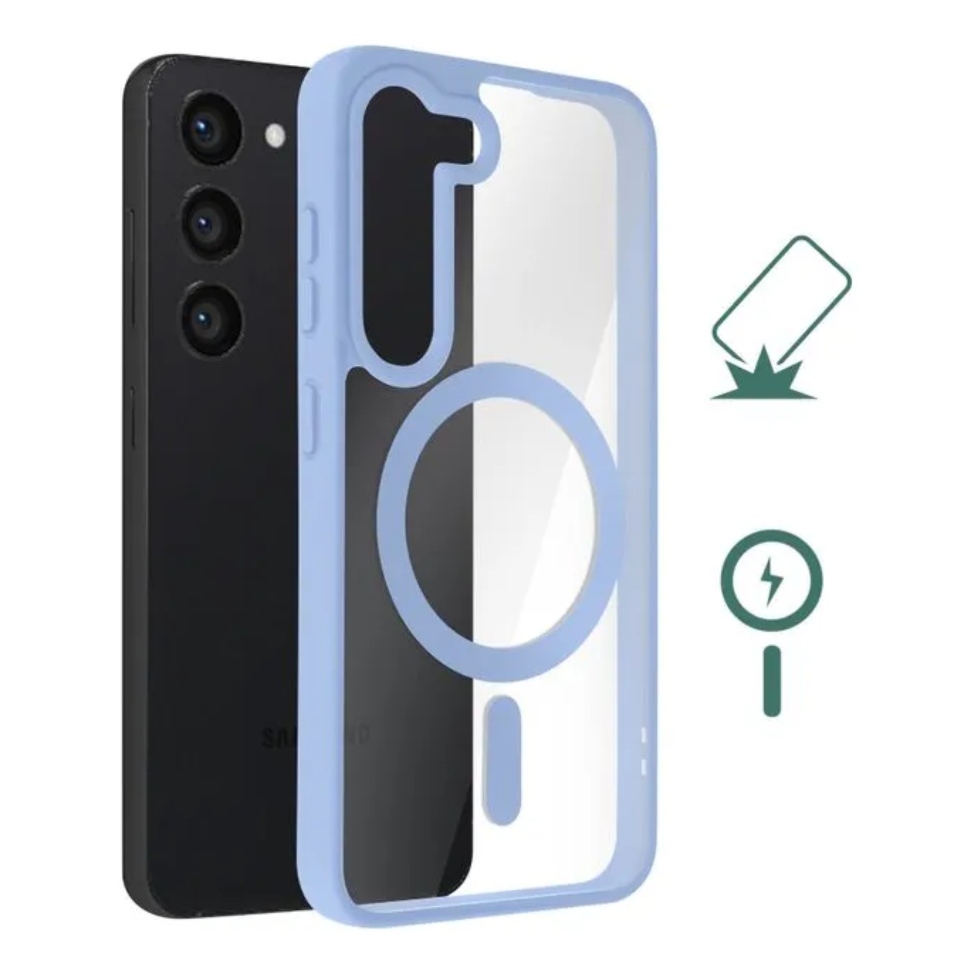 Funda Transparente Color Clear Case Compatible Para Samsung Galaxy (26Ultra) Compatible con Magsafe Diferentes Colores image number null