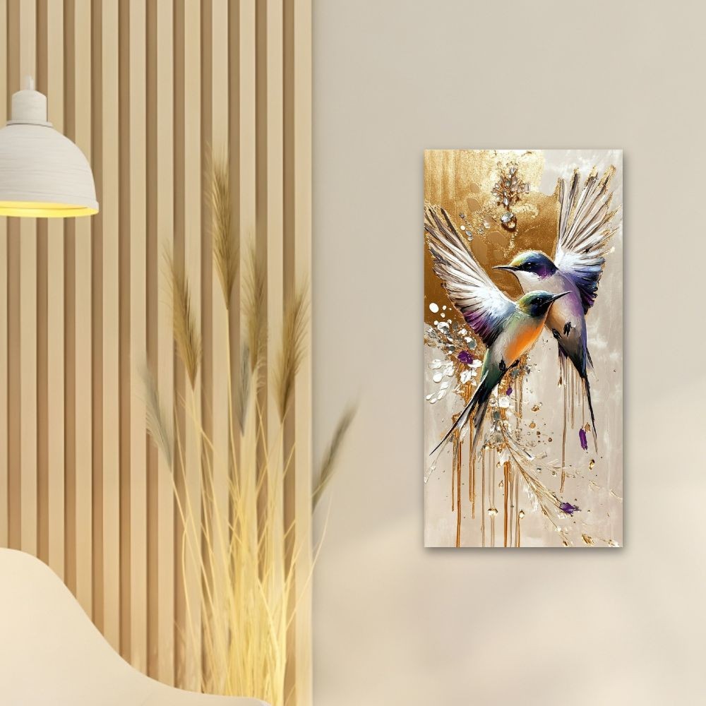 Cuadro Decorativo Animal 40x60cm Colibr&iacute;es Impreso image number null