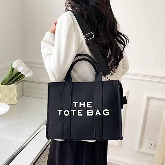 A Bolsas de lona para mujer, bolso de mano con cierre, Totes para Mujer, bolsa cruzada de lona para escuela, viajes, oficina. image number null