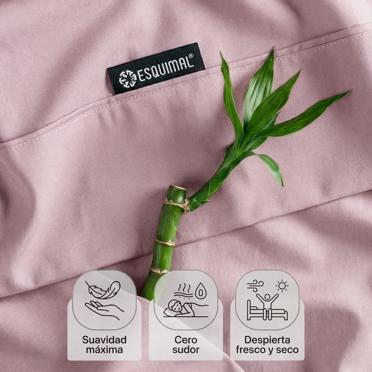 S&aacute;banas Matrimonial De Bamb&uacute; / Bamboo Ultra Suaves Y Frescas Rosa ESQUIMAL. image number null