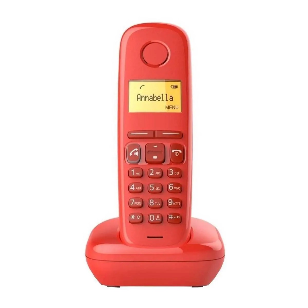 Tel&eacute;fono Inal&aacute;mbrico con identificador de Llamadas Rojo image number null