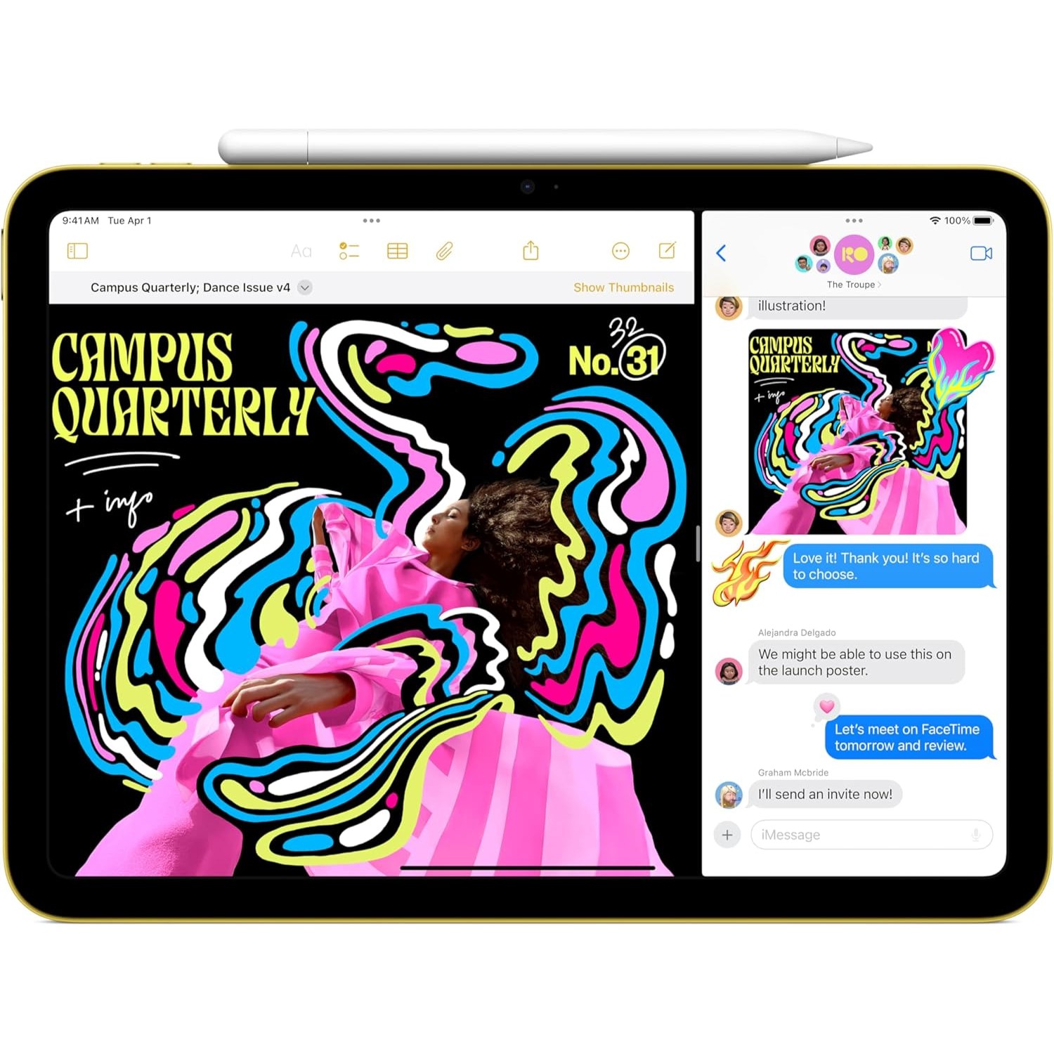 Apple iPad 11 A16 128GB Pantalla Liquid Retina Wi-Fi 6 C&aacute;mara 12MP Color Yellow image number null