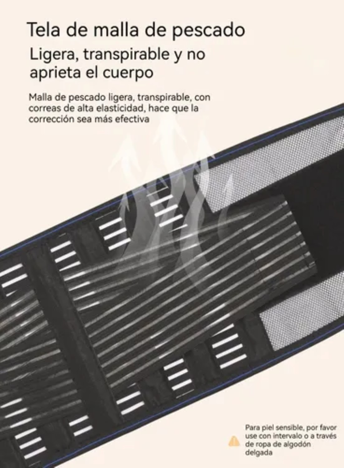 Faja Lumbar Transpirable Cintur&oacute;n Ortop&eacute;dico Apoyo Espalda negra tallaG image number null