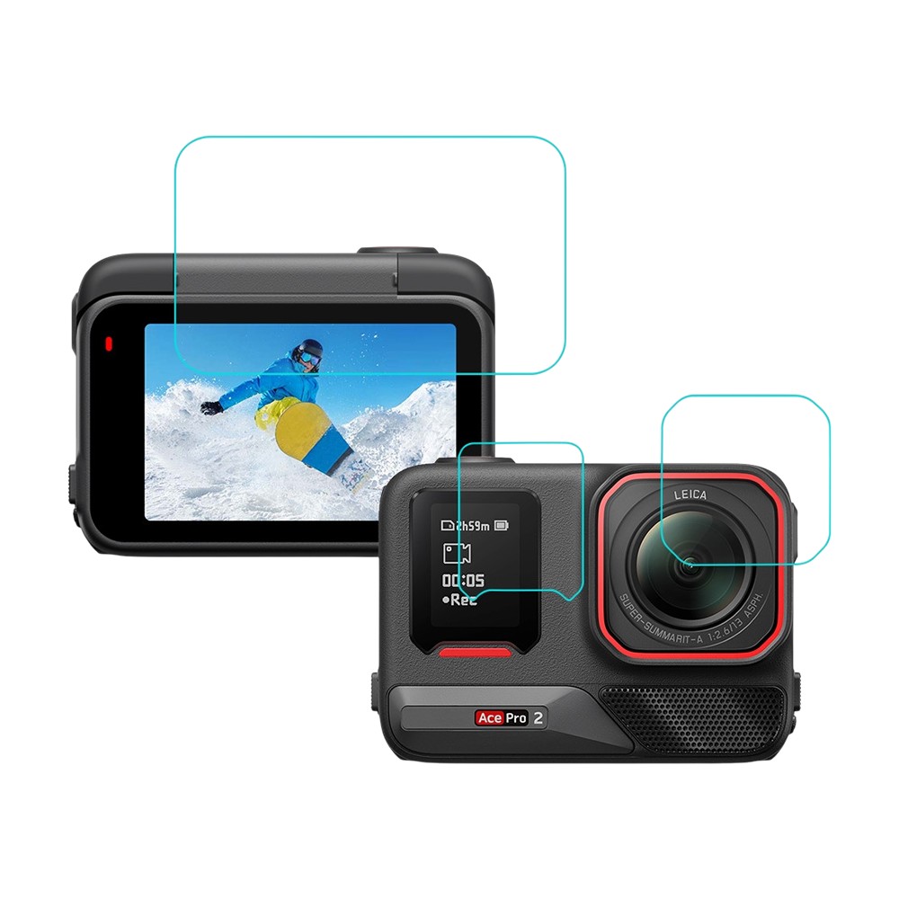 Cristales Templados Pantallas y Lente Compatible Insta360 Ace Pro 2 image number null