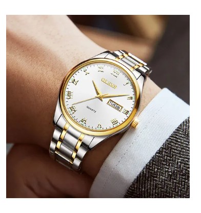 Reloj Olevs Classic Quartz De Acero Inoxidable Para Hombre image number null