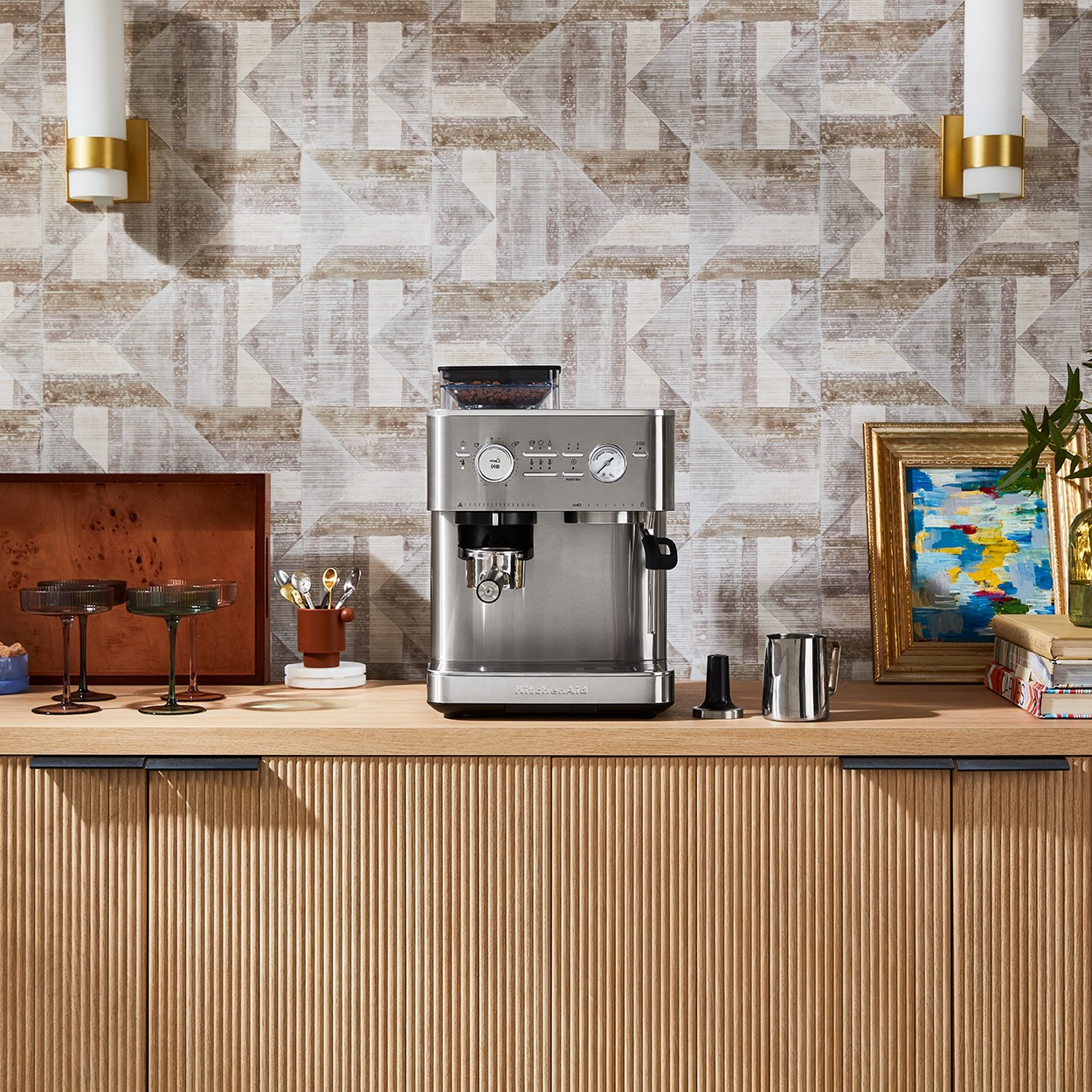 Cafetera Semiautom&aacute;tica Espresso KitchenAid KES6551SX de 2.5 Litros image number null