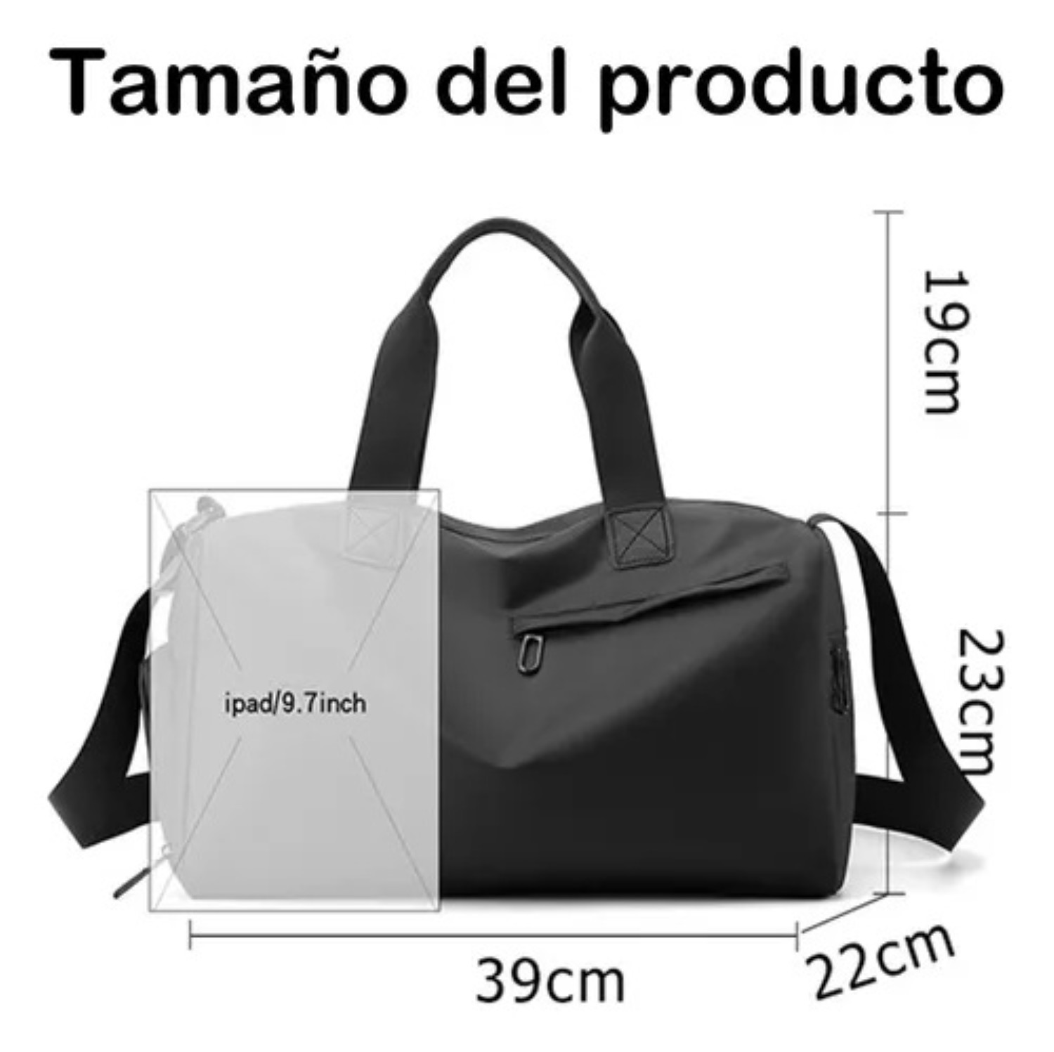 Maleta Deportiva Bolsa Gym Negro image number null