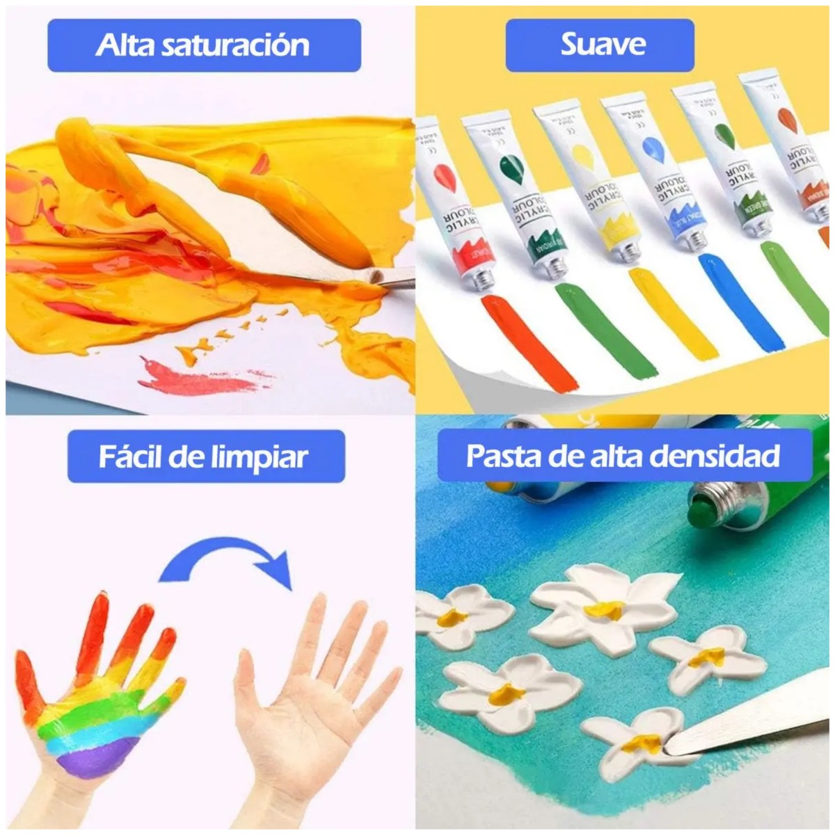 Pintura Acr&iacute;lica 24 Colores Set Arte Profesional image number null