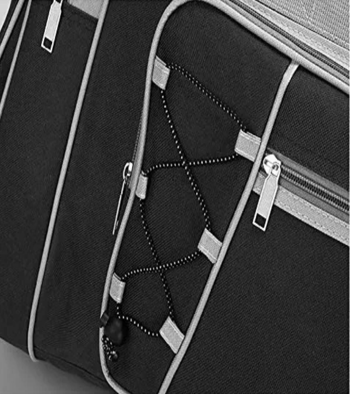 Bolsa De Viaje Port&aacute;til Duradera De Gran Capacidad 65cm Negro y blanco image number null