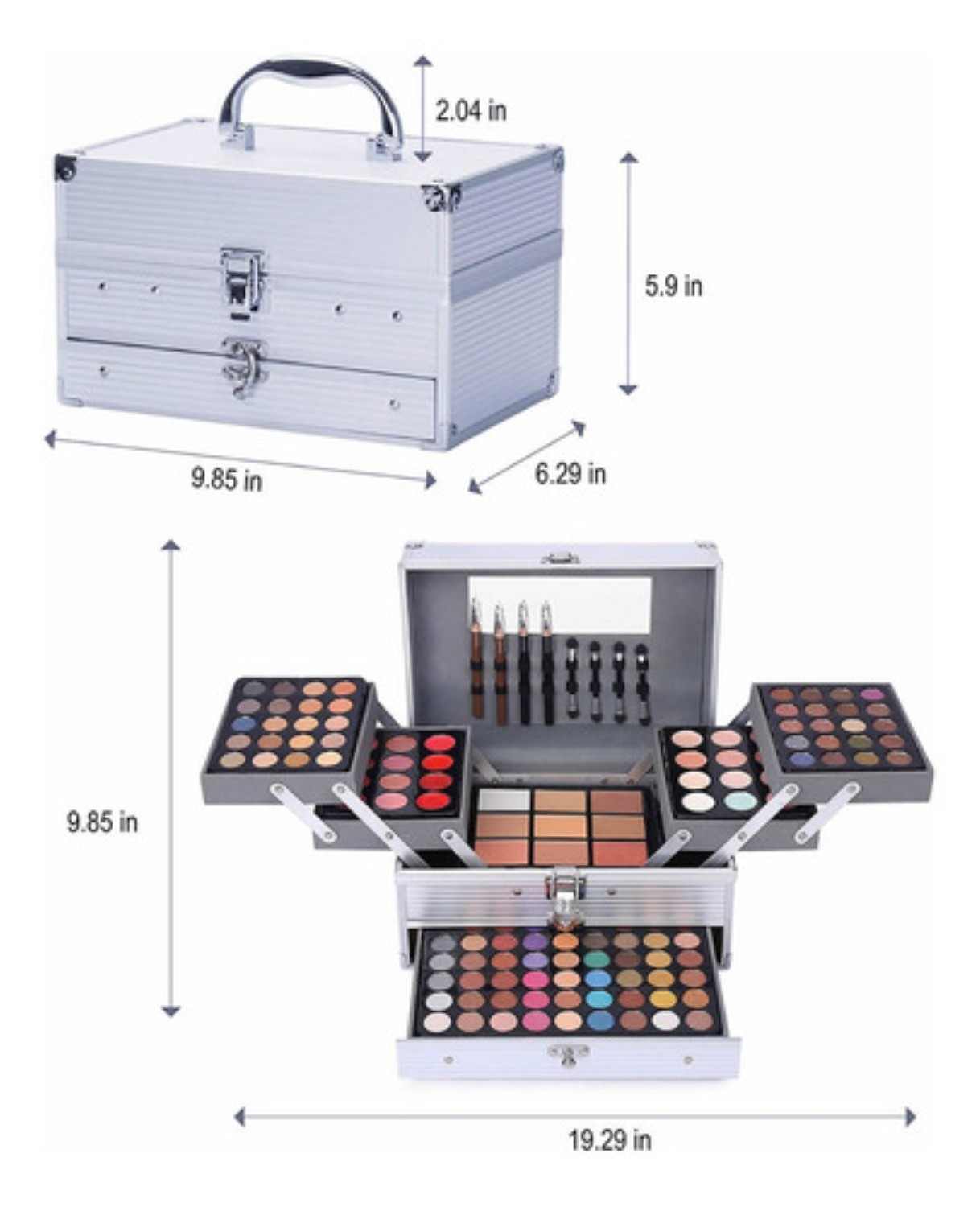 Miss Rose 190 - Kit De Maquillaje Estuche Gris image number null