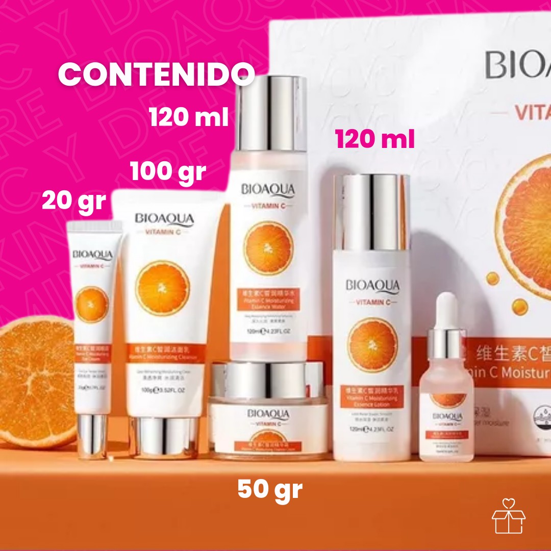 Kit Skincare Bioaqua Con Vitamina C Y Extracto De Naranja image number null