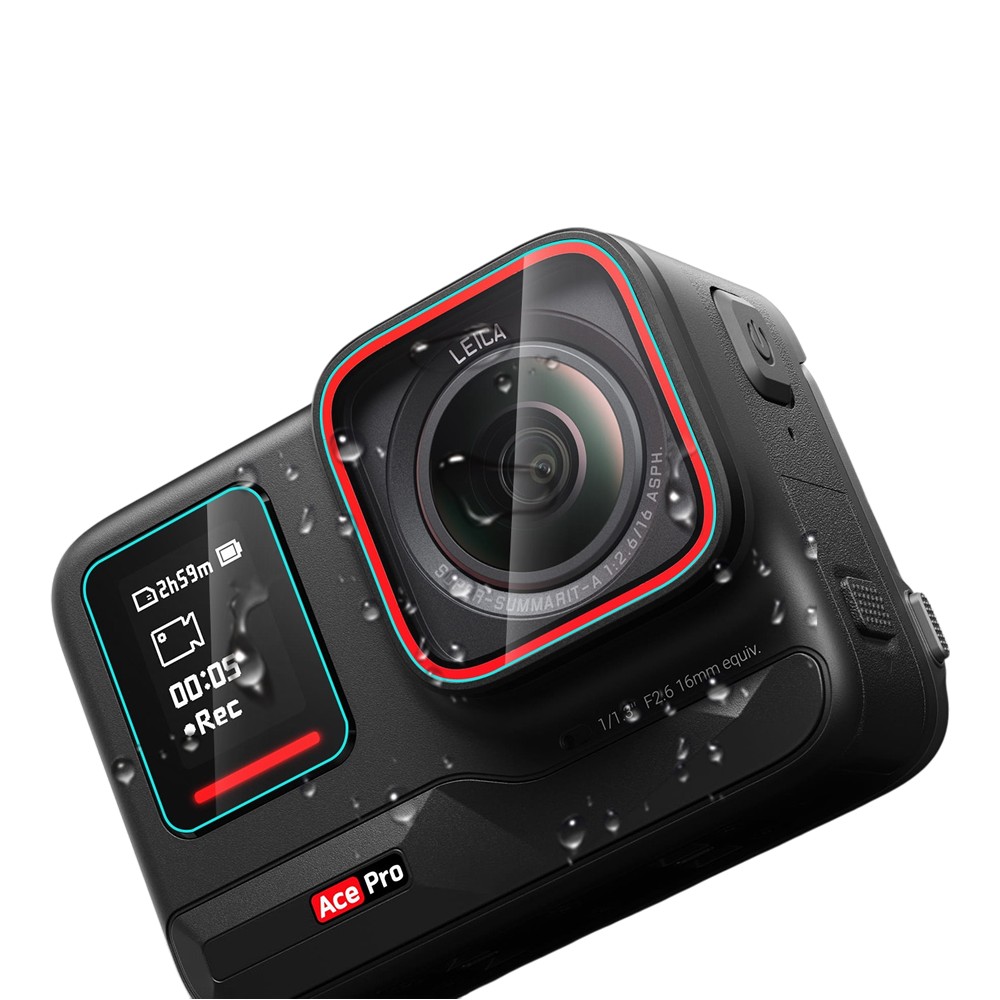 Cristales Templados Pantallas y Lente Compatible Insta360 Ace Pro image number null
