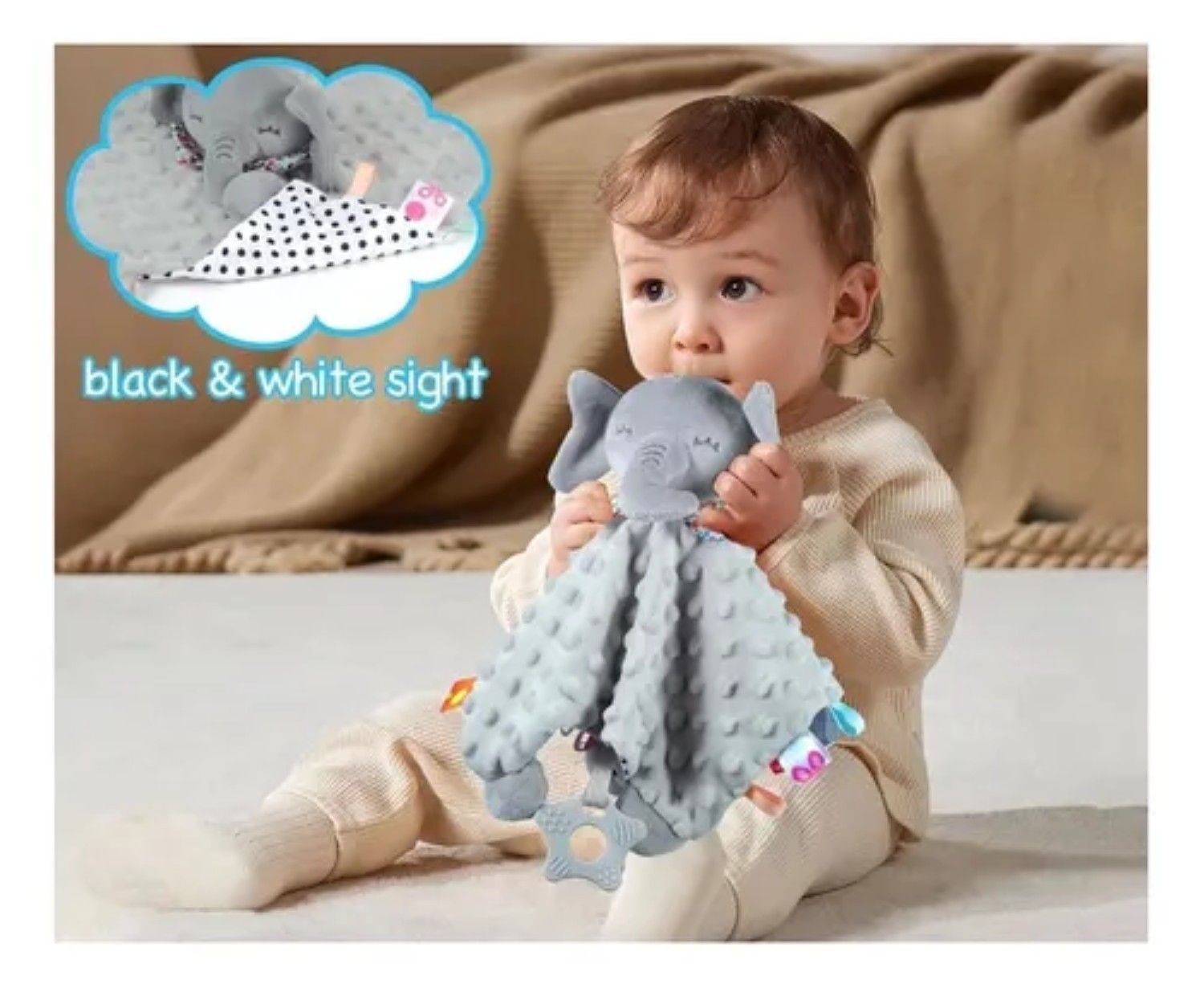 Manta De Apego Peluche Gris image number null